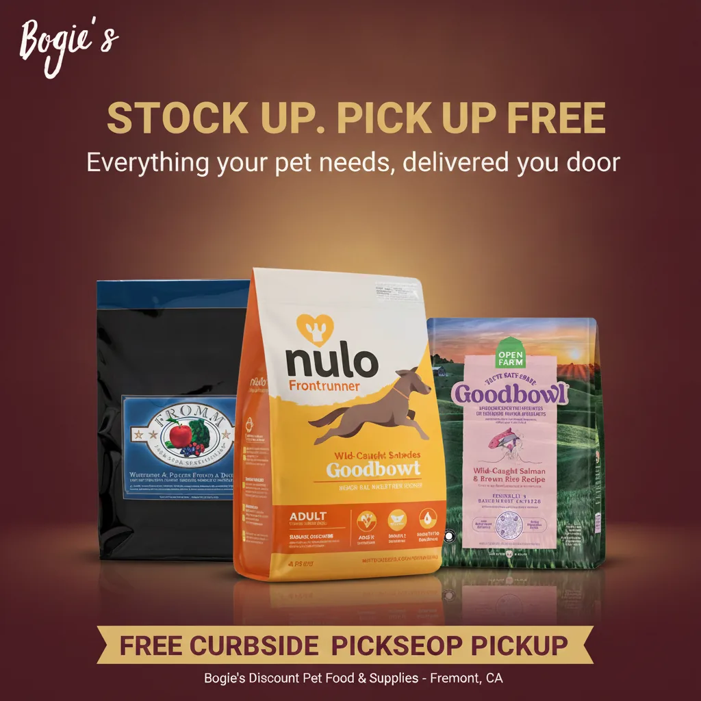 Stock up on pet food, free curbside pickup